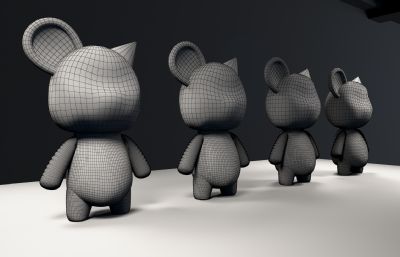 小熊造型手办3D模型
