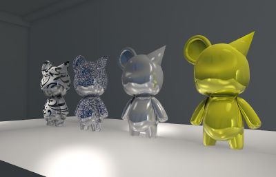 小熊造型手办3D模型