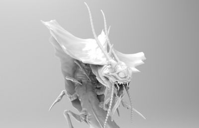 百足怪兽,蜈蚣怪3D打印图纸模型