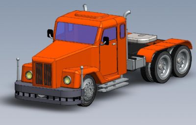 卡车车头Solidworks设计图纸 模型