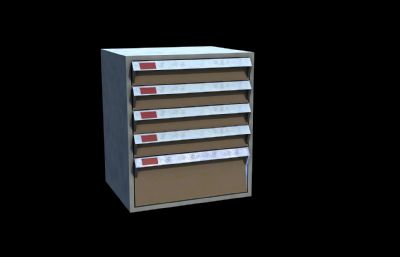 信件整理箱,信件箱3D模型