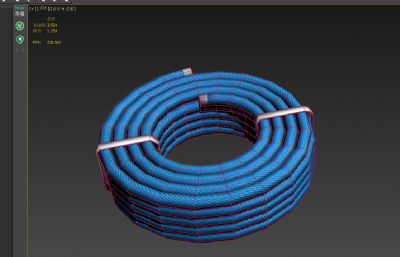 视频同轴电缆3D模型