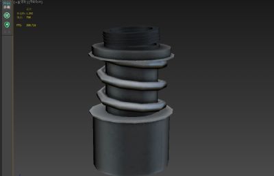 橡胶波纹管,密封圈3D模型