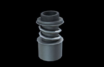 橡胶波纹管,密封圈3D模型