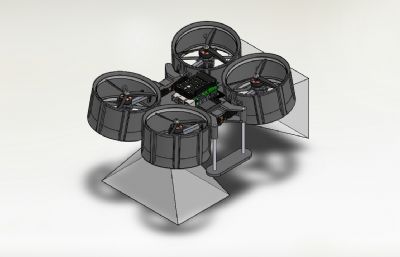 同轴旋翼无人机3D数模图纸