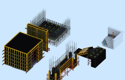 工地施工质量样板展示区,样板区3D模型