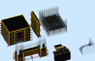 工地施工质量样板展示区,样板区3D模型