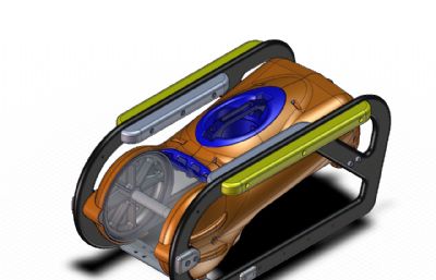 迷你潜艇水下无人机,自动潜水器3D数模图纸