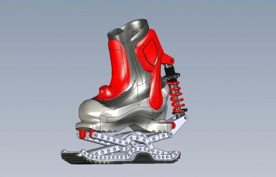 带减震器的滑雪靴3D数模图纸