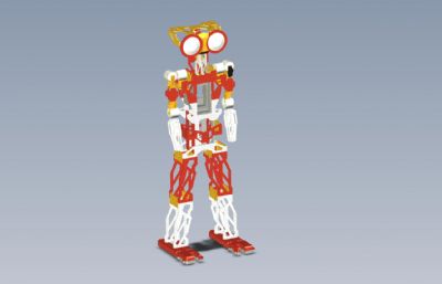 简易钣金结构机器人外形step格式图纸