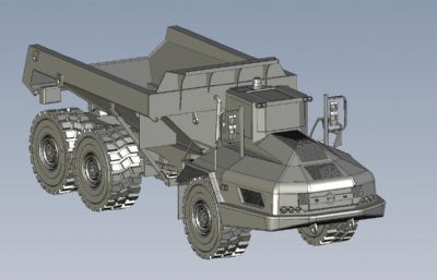 自卸卡车,翻斗车STP格式模型