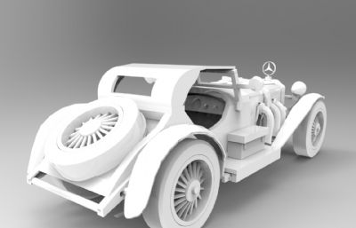 奔驰老爷车3D打印图纸模型
