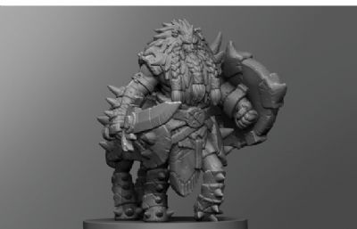 半兽人战士3D打印图纸模型