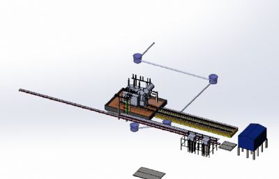 110千瓦变电站变压器Solidworks设计图纸模型