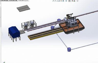 110千瓦变电站变压器Solidworks设计图纸模型