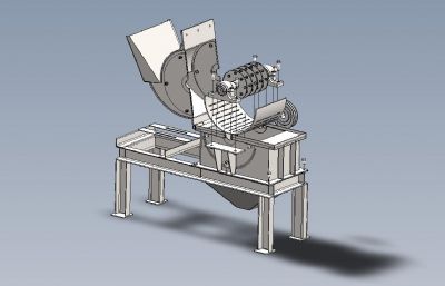 打浆锤磨机Solidworks设计图纸模型