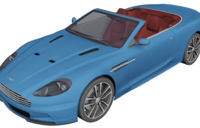 阿斯顿马丁DBS双座跑车3D数模图纸,obj,max格式
