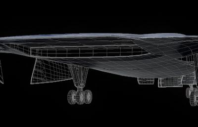 B-3隐形轰炸机(美)3D模型,OBJ格式,带贴图