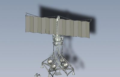 外星球信号接收器,发射器,发射塔STP格式模型
