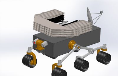 星球探险车,月球车STEP格式模型