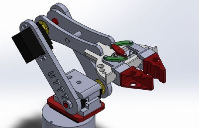 简易机械臂夹具Solidworks图纸模型