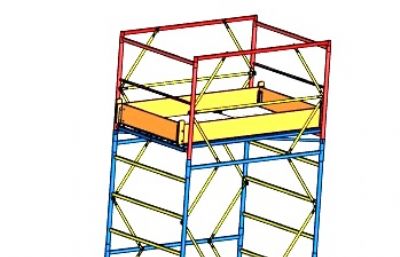 可拆卸预制脚手架结构STP格式图纸模型
