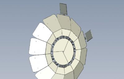 大太阳能板月球车IGS格式图纸模型