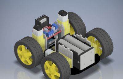 编程小车3D数模图纸,STP格式