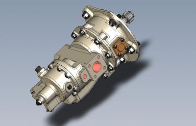 喷气发动机燃油泵Solidworks图纸模型,附STEP格式