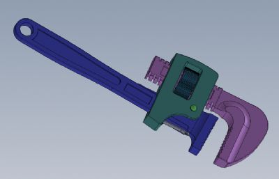 管钳,扳手简易模型Solidworks模型