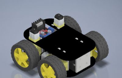 编程小车3D数模图纸,STP格式