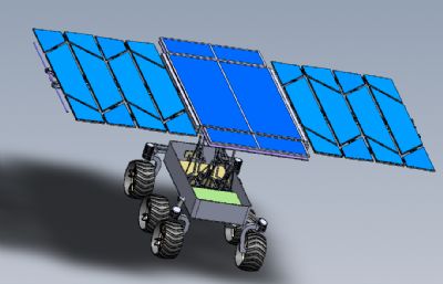 月球车,火星车Solidworks图纸模型