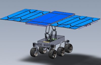 月球车,火星车Solidworks图纸模型
