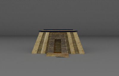 古埃及神庙简模maya模型,MB,OBJ格式
