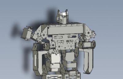 擎天柱机器人结构step数模图纸