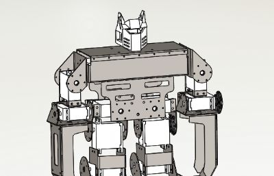 擎天柱机器人结构step数模图纸