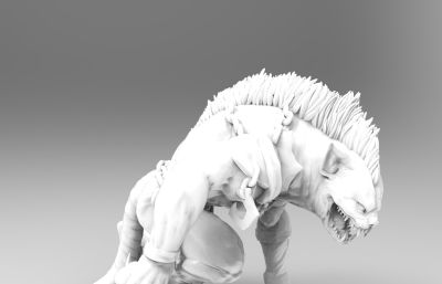 龙与地下城豺狼人之王3D打印模型图纸
