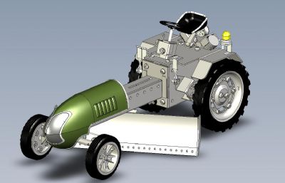 农用拖拉机3D图纸模型