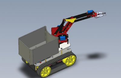 多功能运输履带小车Solidworks图纸模型