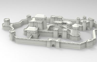 简易大城堡3D打印图纸模型