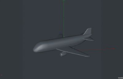 卡通小飞机,客机C4D模型