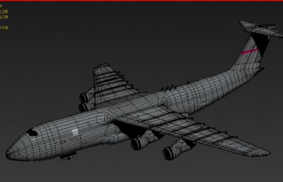 C-5银河运输机(美)3D模型,OBJ格式