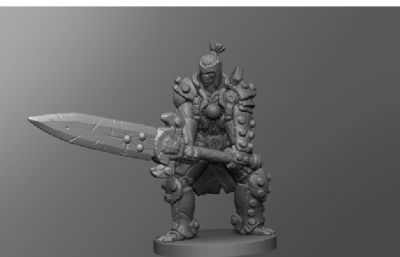 大刀战士3D打印图纸模型