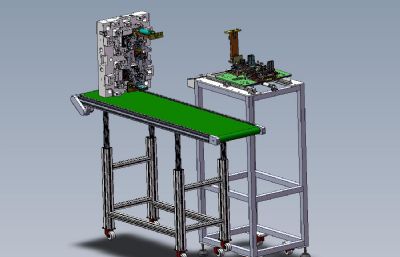 手机预埋钢片机solidworks图纸模型