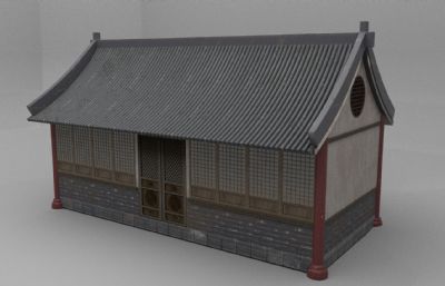 中国古代小房子高模MAYA模型(网盘下载)