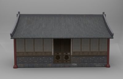 中国古代小房子高模MAYA模型(网盘下载)