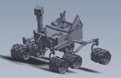 火星探索车,星球探险车Solidworks图纸模型