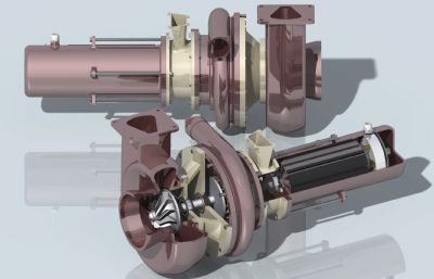 涡轮增压式发电机IGS格式模型