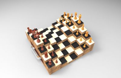国际象棋棋盘Solidworks图纸模型