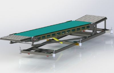可装载和卸载的输送机3D数模图纸 Solidworks设计